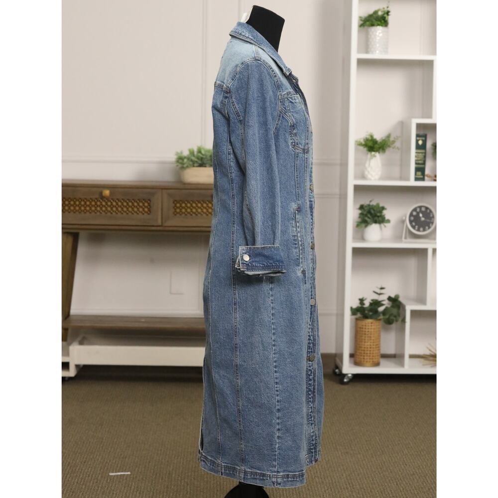 Habitual Denim Midi Shirt Dress Button Front Collared Balsam Blue NWT Medium - Picture 5 of 13